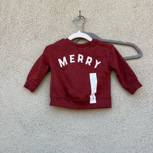 Lauren conrad Little Co MERRY sweatshirt size 3 months NWT trendy sweater